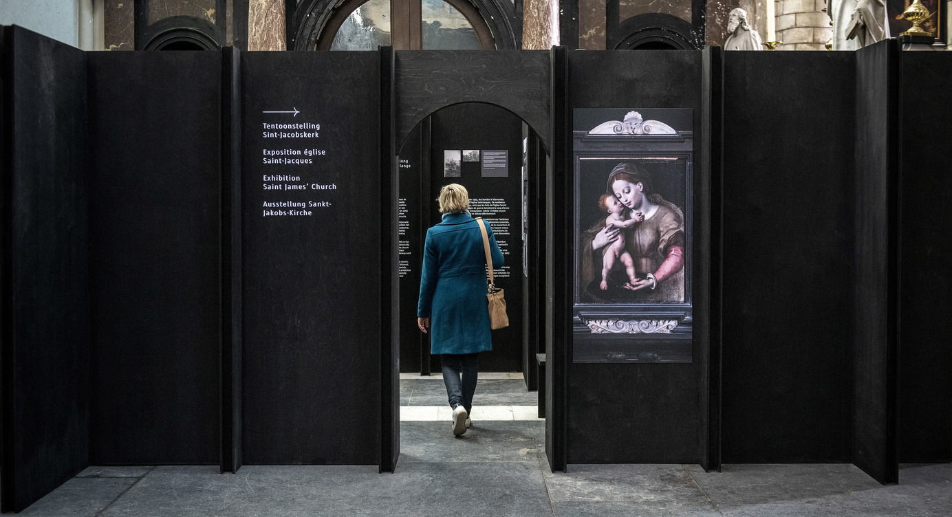 Tijdelijke expo over de restauratie in de kerk