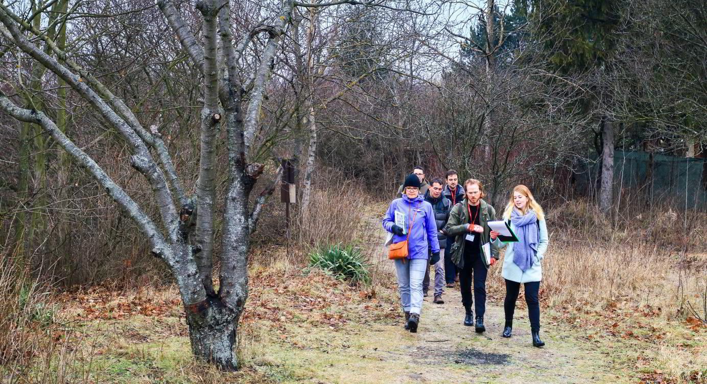 Projectgebied 'Red Hill' bezoeken in Brno. Red Hill ligt vlakbij bouwblokken en is een groene zone zonder duidelijke structuur of plan. Er ontstaat spontane recreationele infrastructuur. Hoe kan dit een meer doordachte planning krijgen, die aansluit bij de noden van de bewoners?