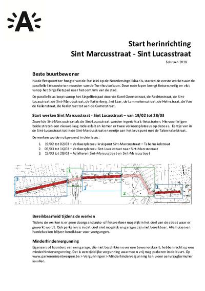 Sint Marcus- en Sint Lucasstraat: infobrief start werken
