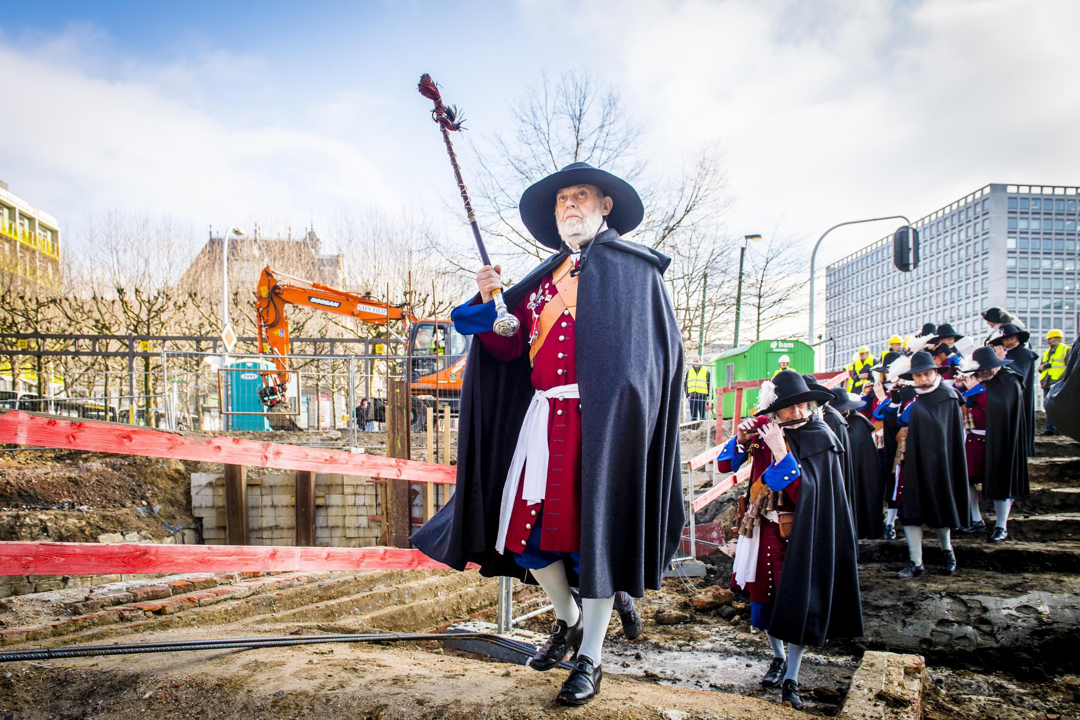 Even reisden de bezoekers terug naar de 16de eeuw met deze figuranten.
