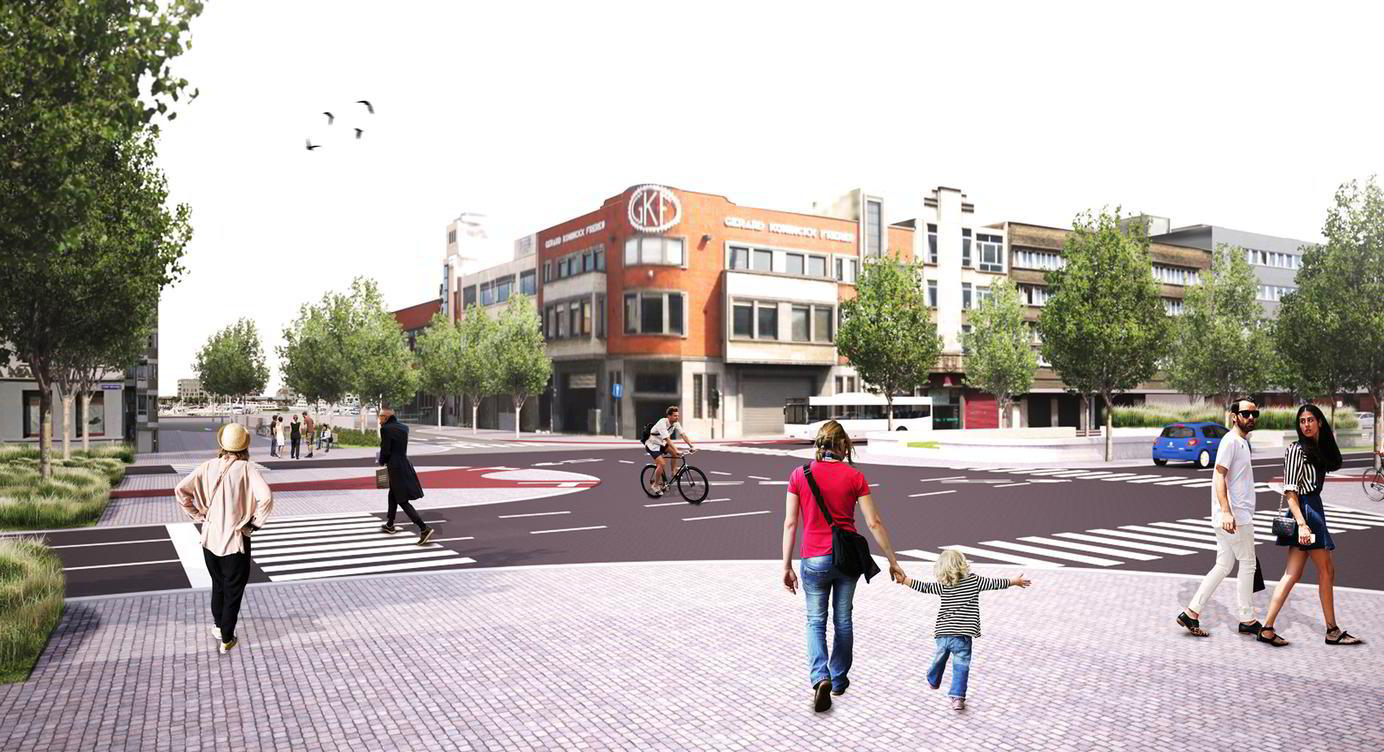 Zicht vanop het Hessenplein richting Zeevaartstraat