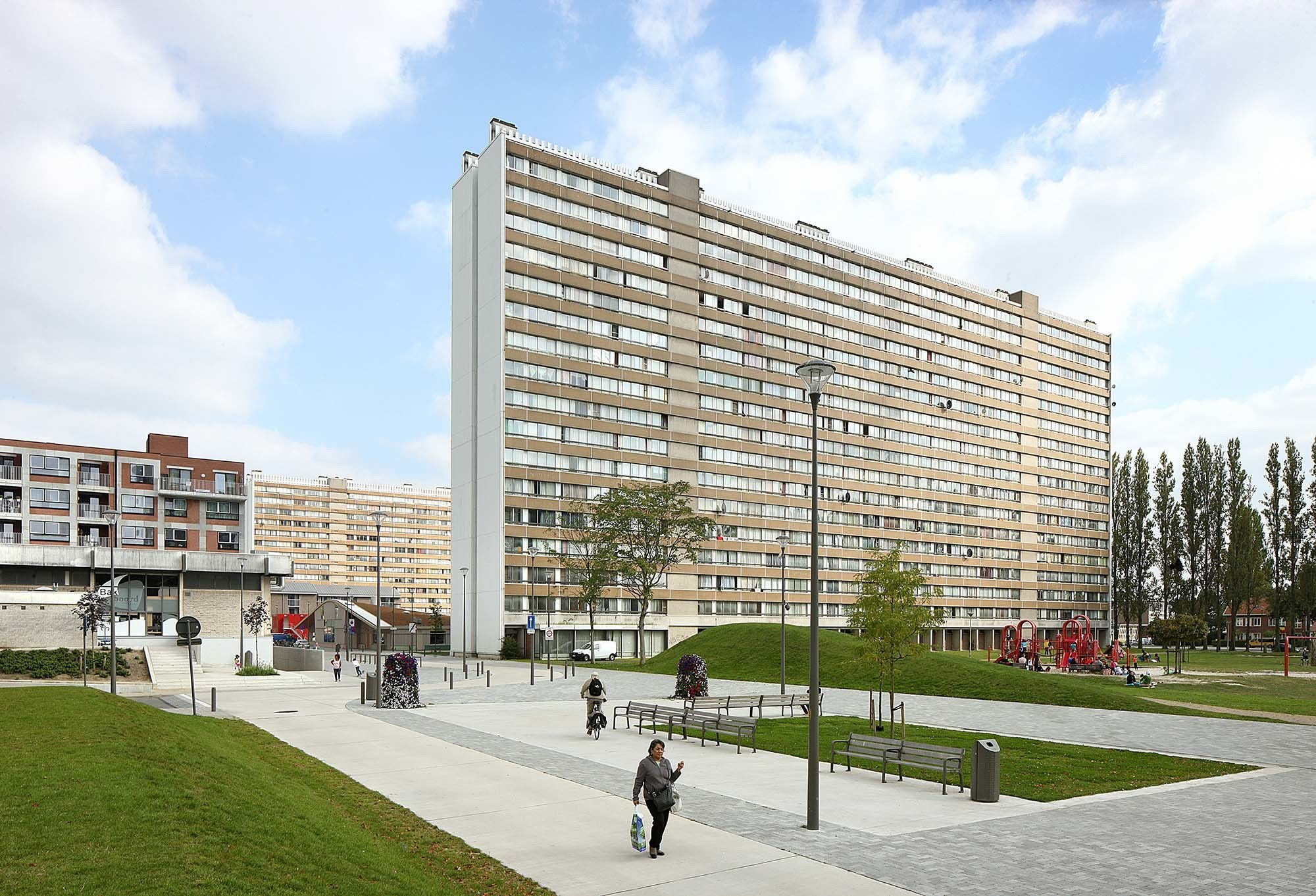 Simulatiebeeld van de plannen voor IGLO in Linkeroever.