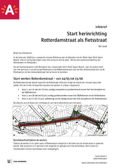 Rotterdamstraat: infobrief start werken