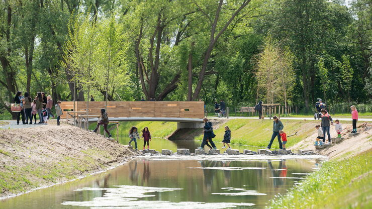 Opening van het nieuwe Rozemaaipark