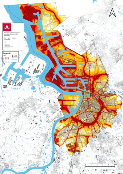 Geluidsbelastingskaart - alle geluidsbronnen (2021)