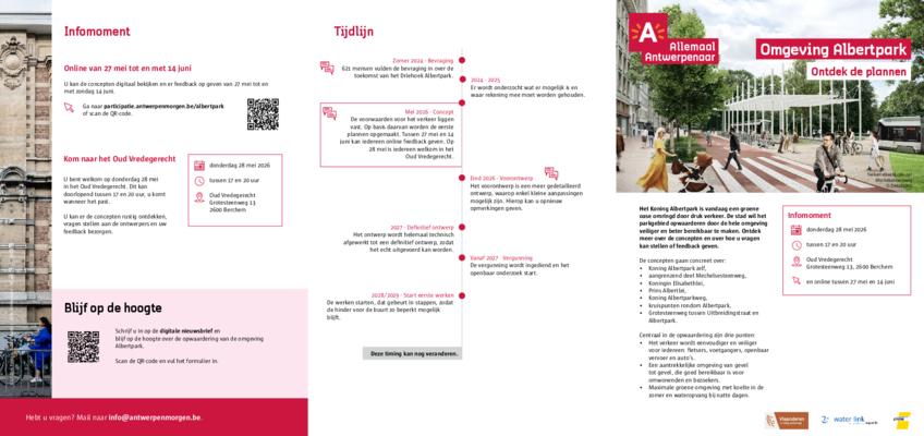 Infobrief omgeving Albertpark en Grotesteenweg