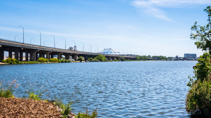 Viaduct aan den Dam