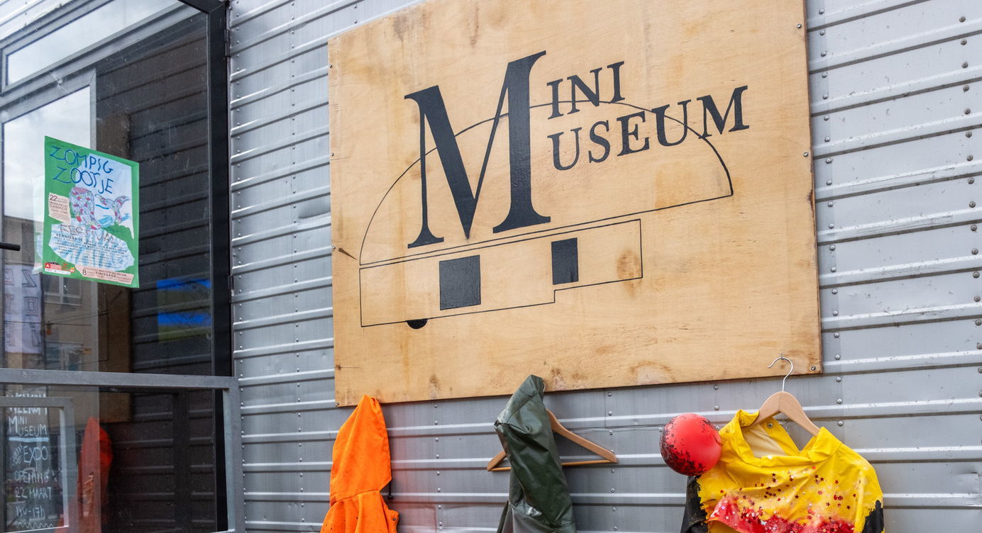 Het Minimuseum op den Dam waar de expo 'Den Dam en 't Water' loopt