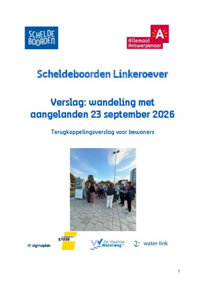 Verslag wandeling bewoners Scheldeboorden-midden