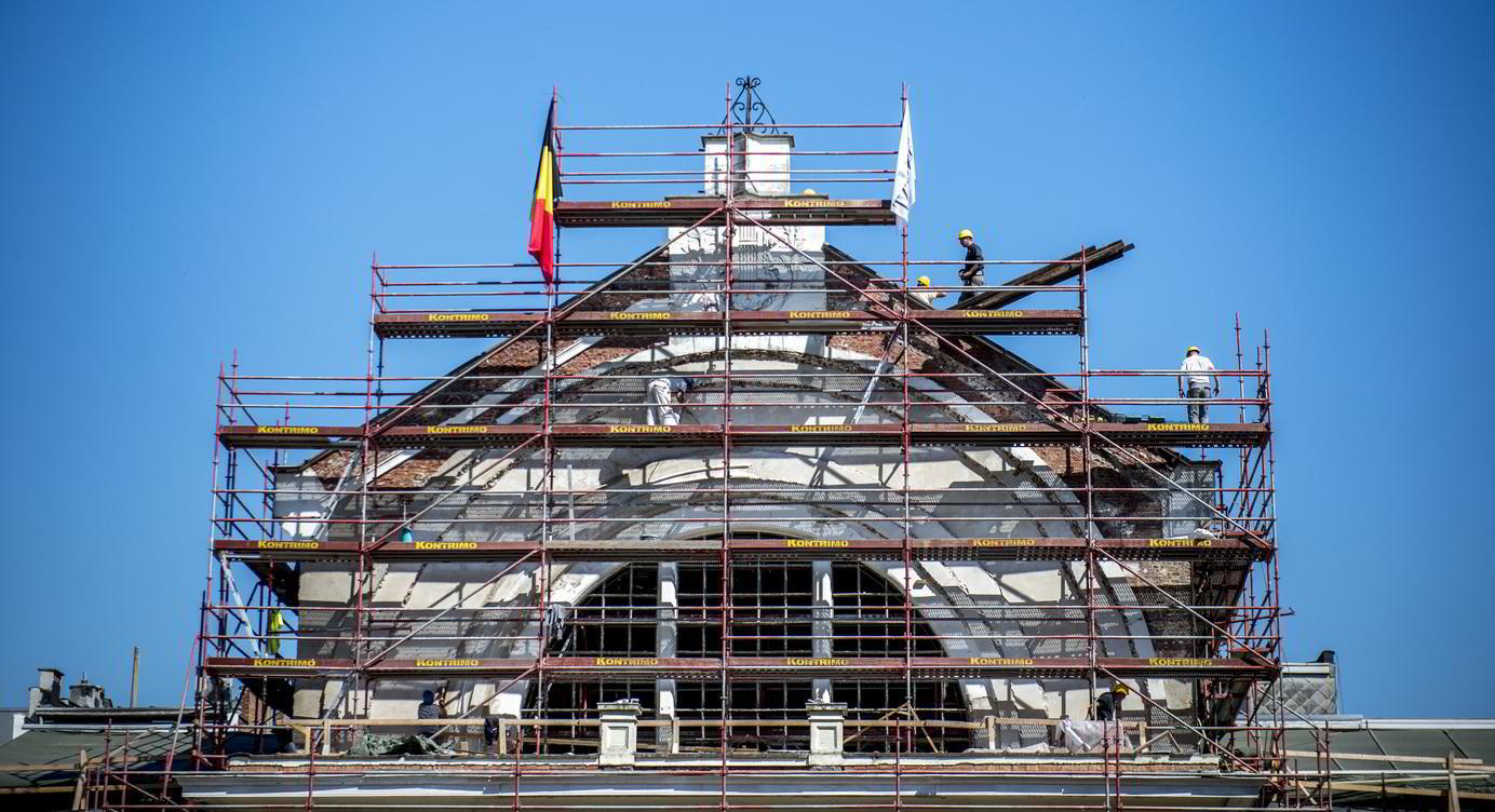 Zaal Harmonie staat volledig in de steigers