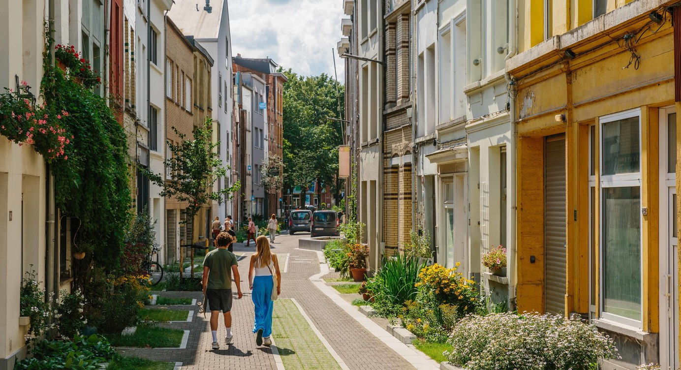 De Lange Riddersstraat in Antwerpen na de werken.