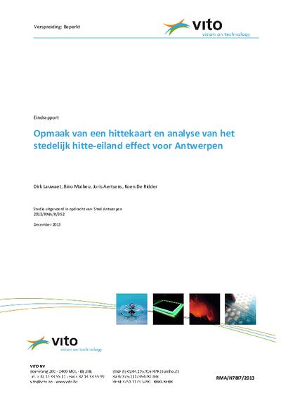 Hittekaart Antwerpen Samenvatting van het eindrapport