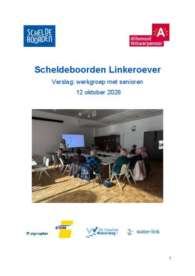 Verslag werkgroep senioren Scheldeboorden-midden