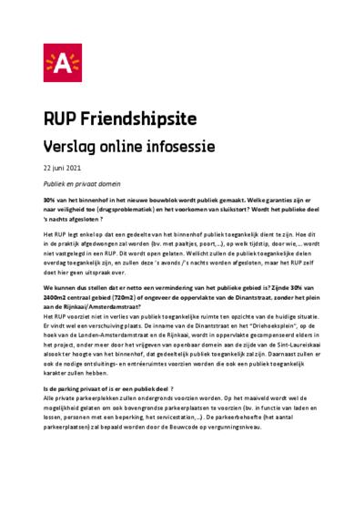 Verslag online infomoment - 22 juni 2021