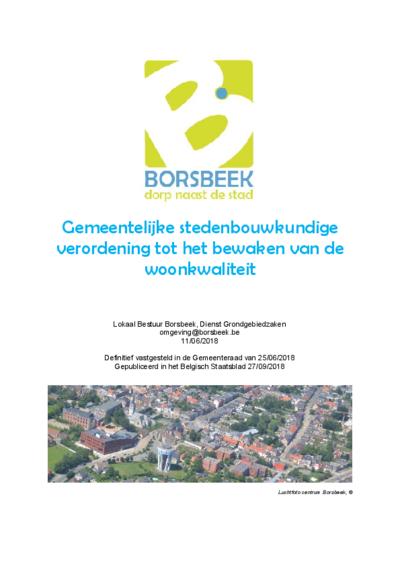 Gemeentelijk stedenbouwkundige verordening Borsbeek