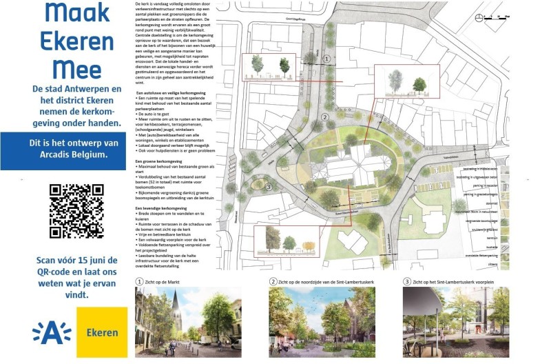 Ontwerpvoorstel 2 voor kerkomgeving Ekeren