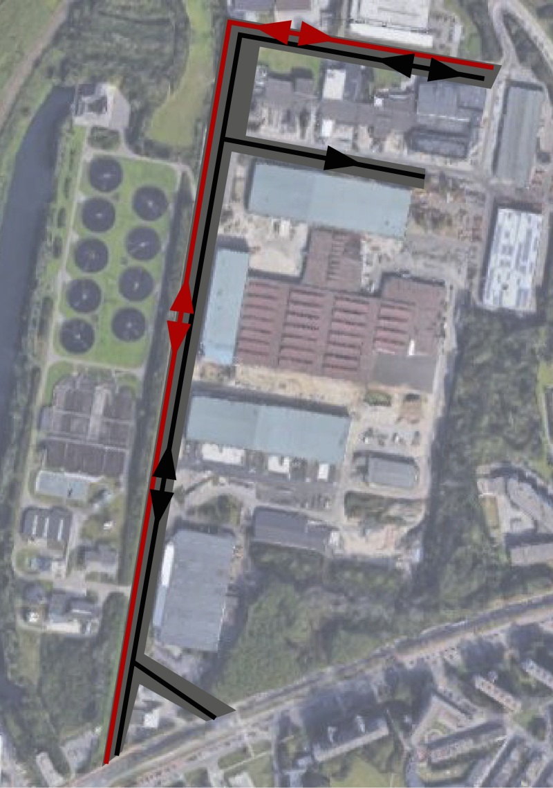 Rijrichtingen projectgebied