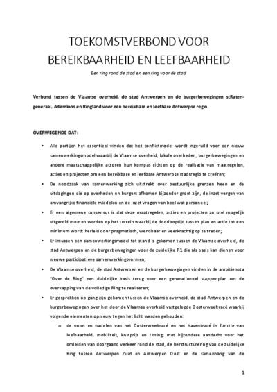 Persbericht Toekomstverbond
