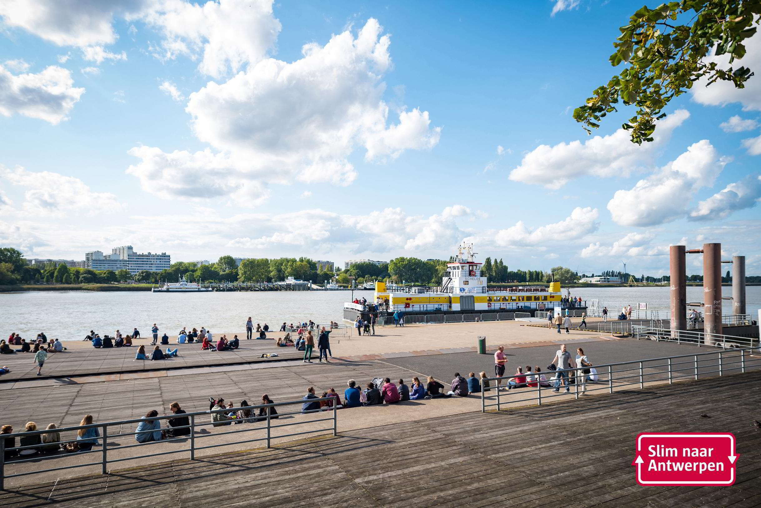 Neem eens de Waterbus, deze vaart van het Steenplein naar Kruibeke en Hemiksem. Of met de veerdienst van Linkeroever naar het stadscentrum.