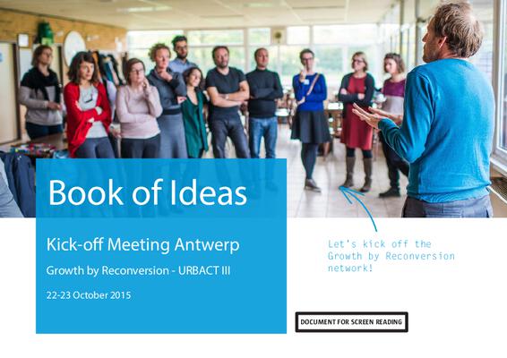Book of Ideas van de Kick-off meeting in Antwerpen