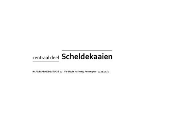 Haalbaarheidsstudie fase 2 verdiepte kaaiweg