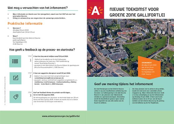 Brochure 'Nieuwe toekomst voor groene zone Gallifortlei'