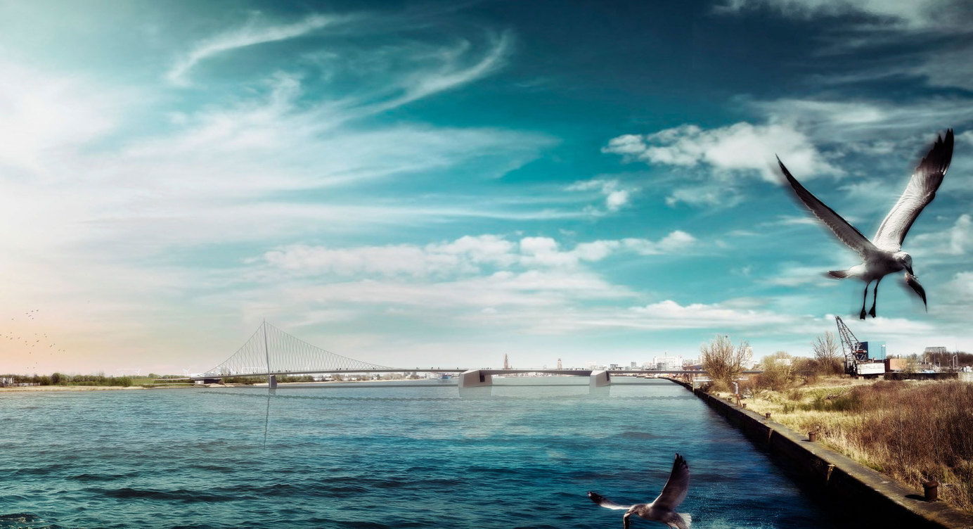 Inspiratiebeeld van een brug over de Schelde.