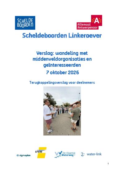 Verslag wandeling geïnteresseerden Scheldeboorden-midden