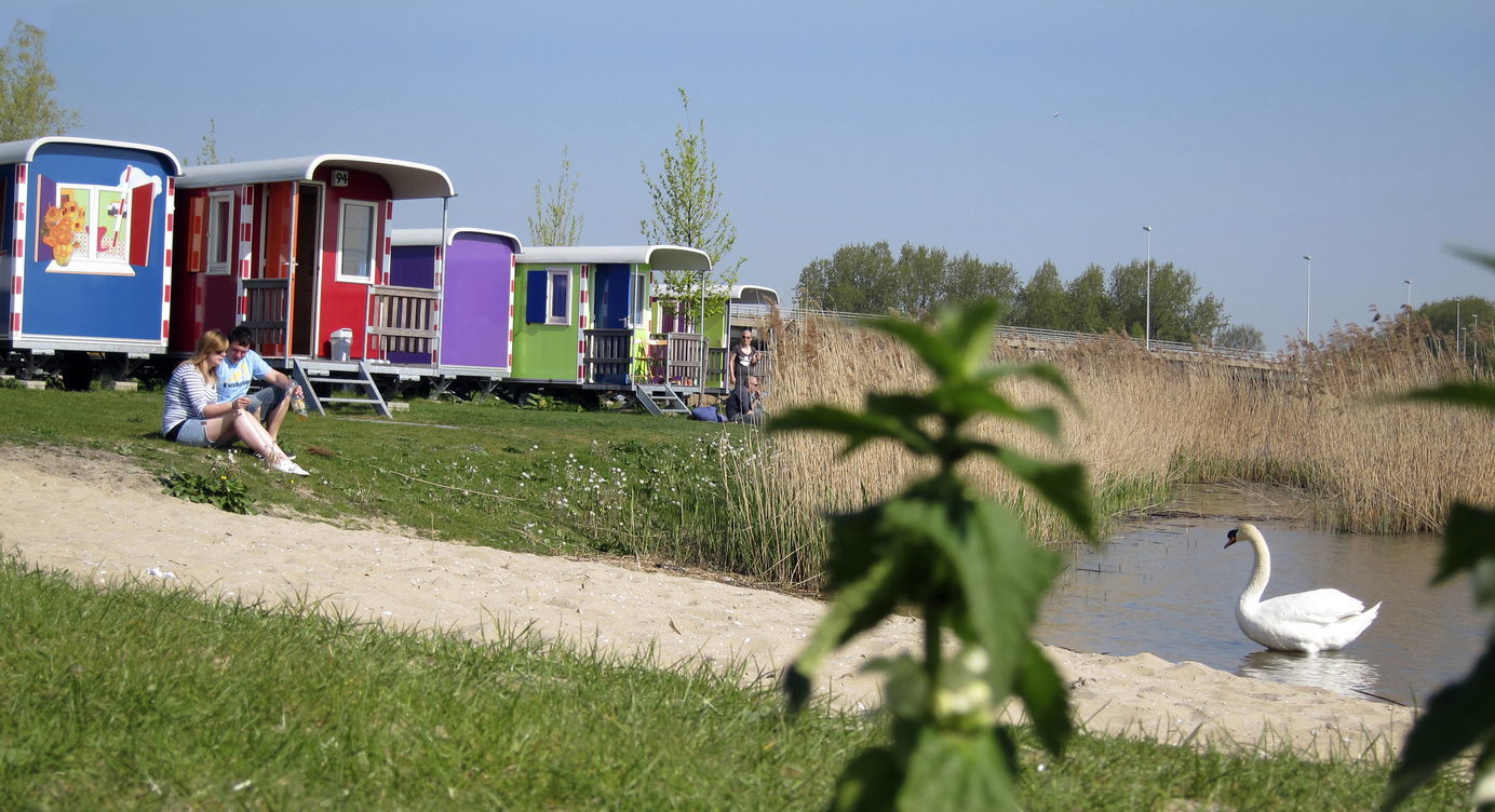 Modern kamperen in het groen kan vandaag al in Amsterdam. De stad heeft plannen voor een moderne stadscamping aan park Middenvijver in Linkeroever.