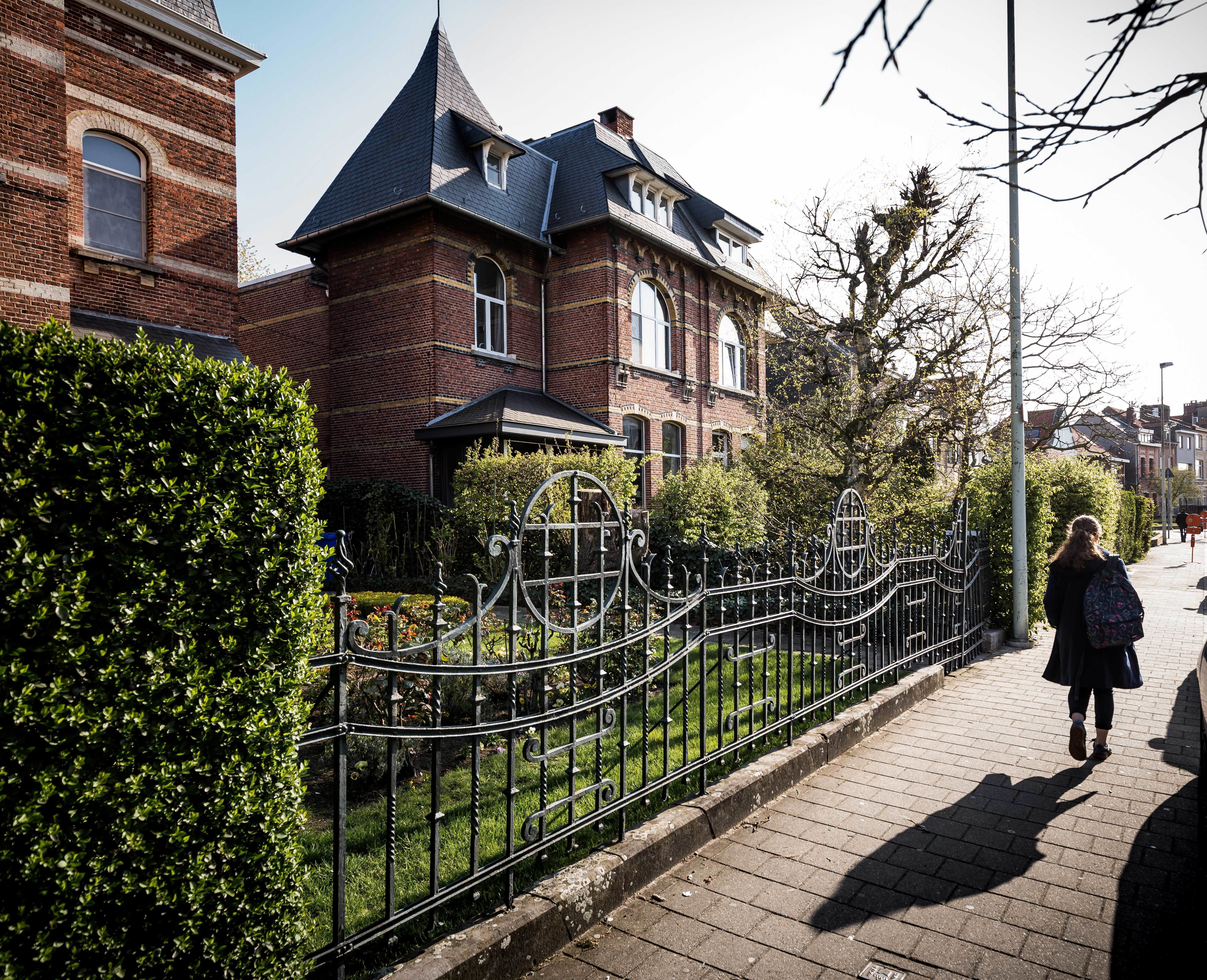 Zicht op de woning in de Du Chastellei in Merksem