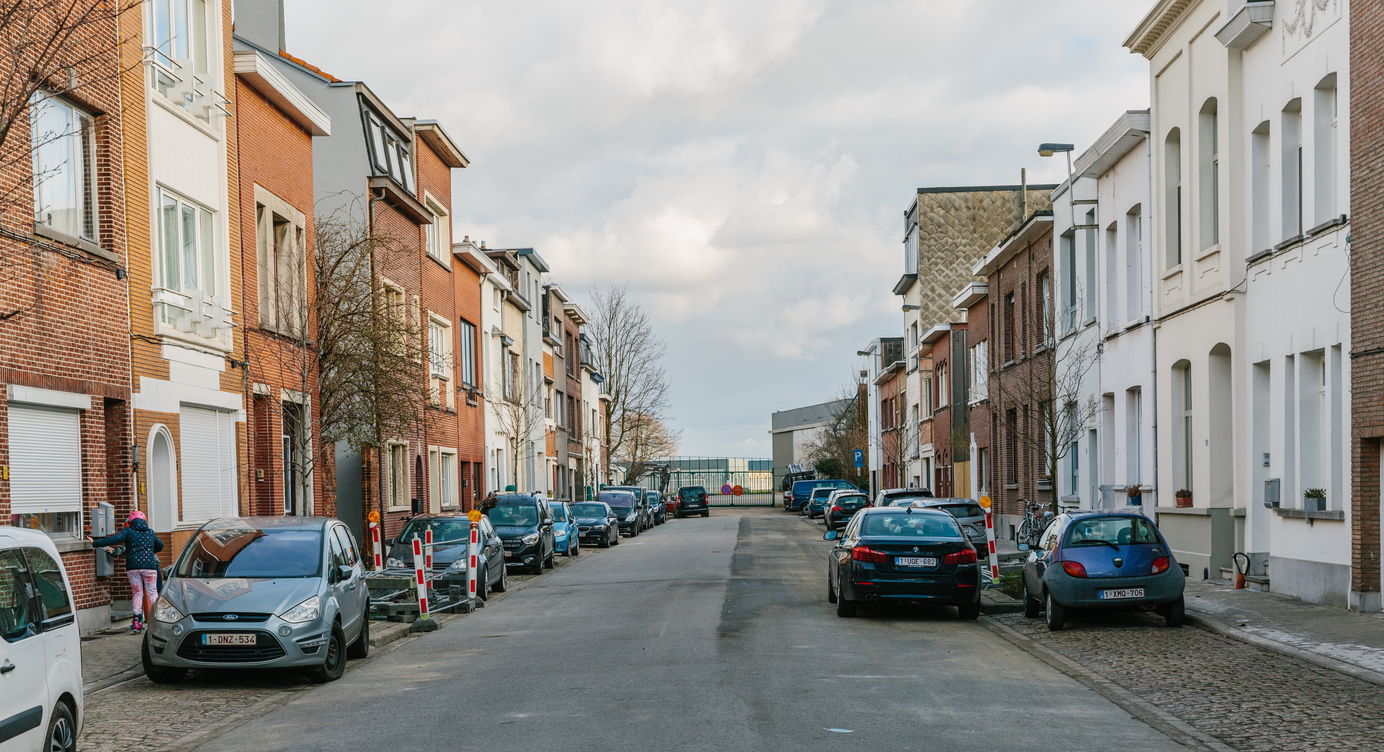 Beeld van de Jan Olieslagersstraat voor de start van de werken.