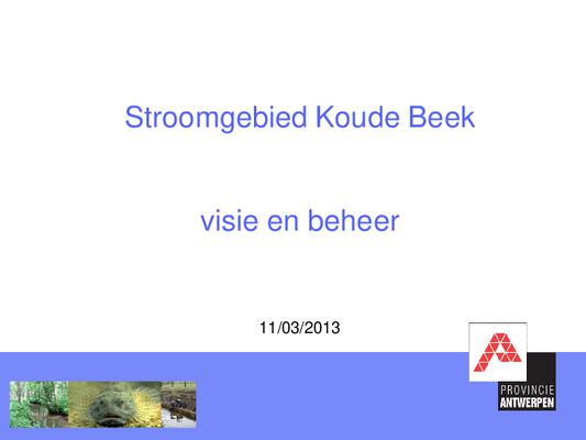Beheer Koude Beek provincie Antwerpen