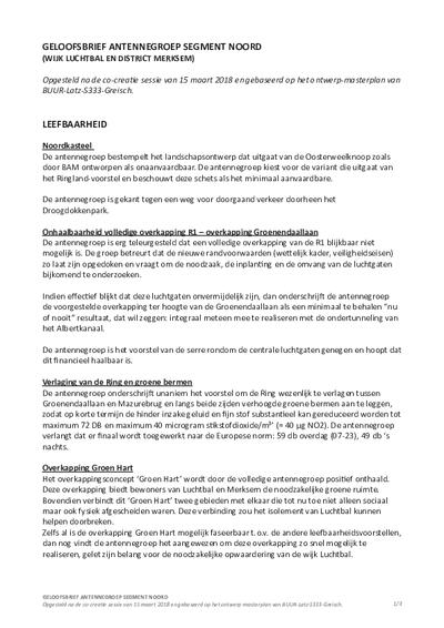 Geloofsbrieven team Noord