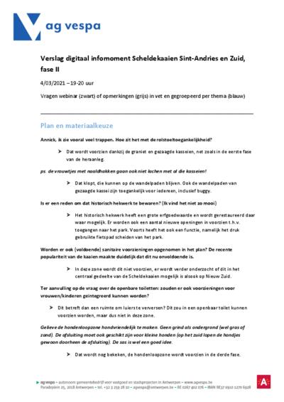Verslag digitaal buurtmoment 4 maart 2021