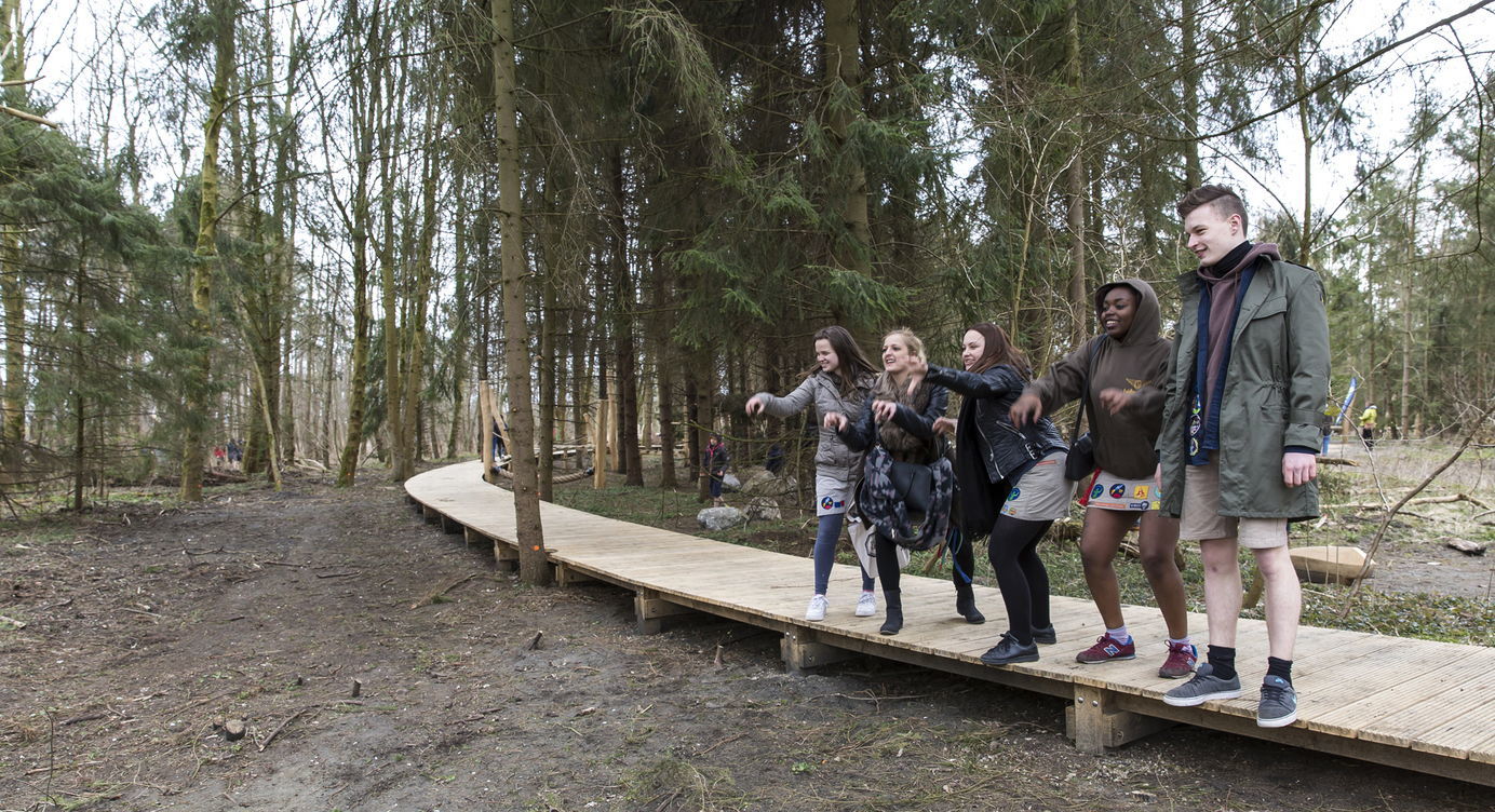Jeugdverenigingen kunnen zich helemaal uitleven in het speelbos.