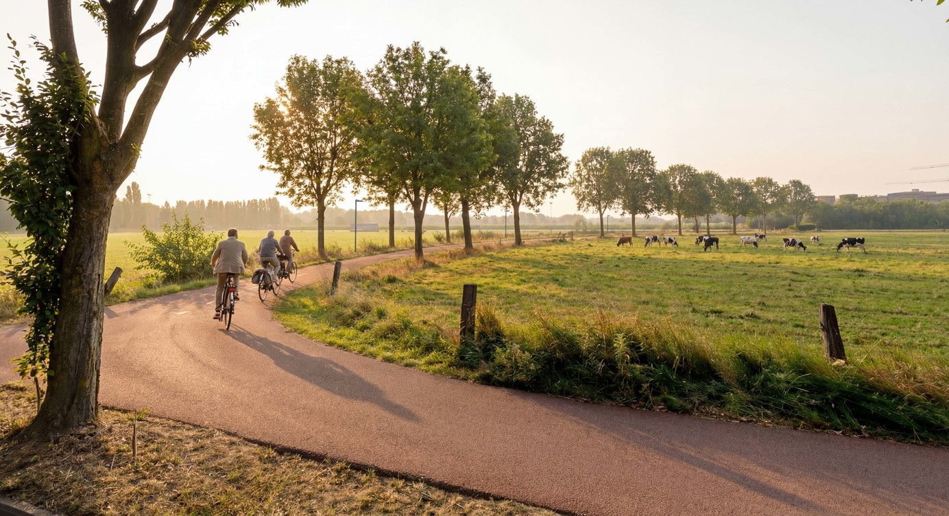 Simulatiebeeld van fietsverbinding F02