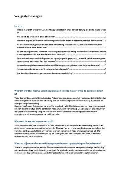 Vervangen straatverlichting: veelgestelde vragen