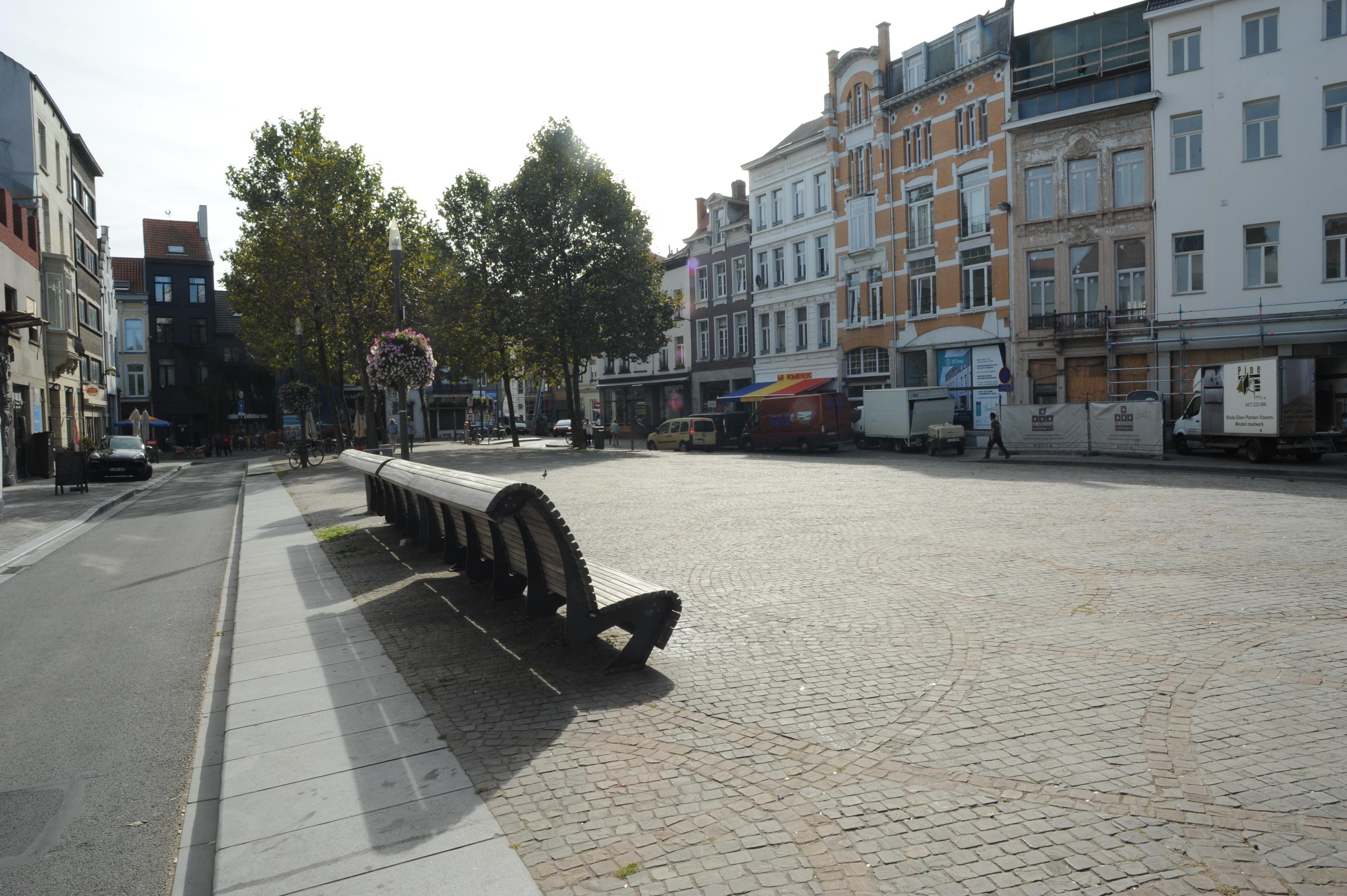 Het plein aan de voet van het Tolhuis.