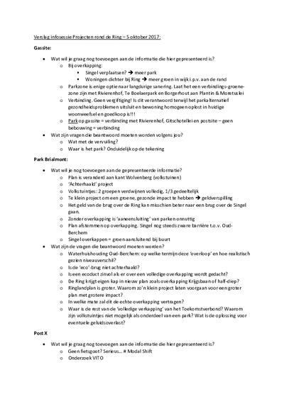 Infosessie Ringtechnieken - verslag