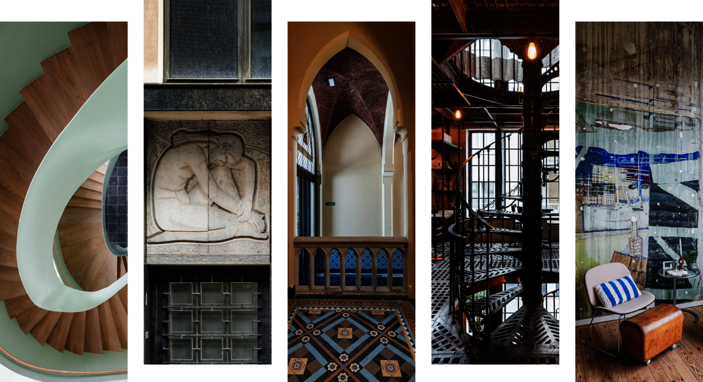 Maak kennis met de vijf finalisten van Het Erfgoedjuweel 2025 tijdens de expo in het stadhuis.