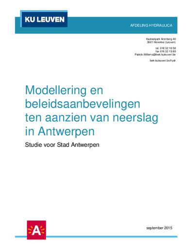 Neerslagklimaatstudie KU Leuven