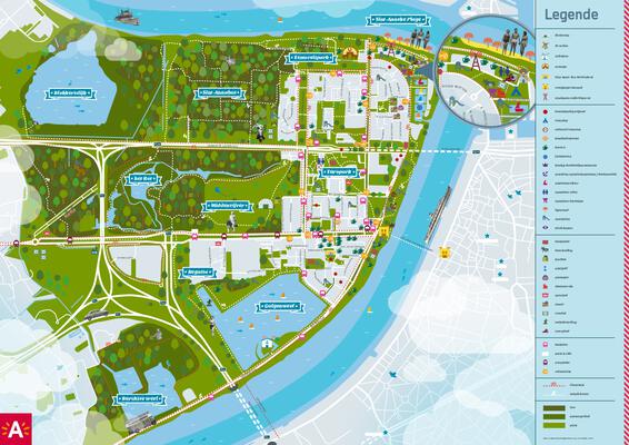 Recreatieve kaart van Linkeroever