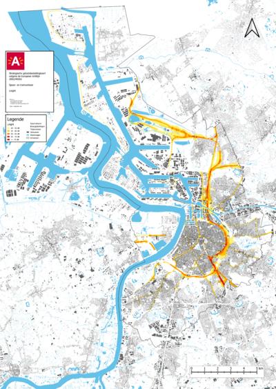 Geluidsbelastingskaart - spoor- en tramverkeer nacht (2021)