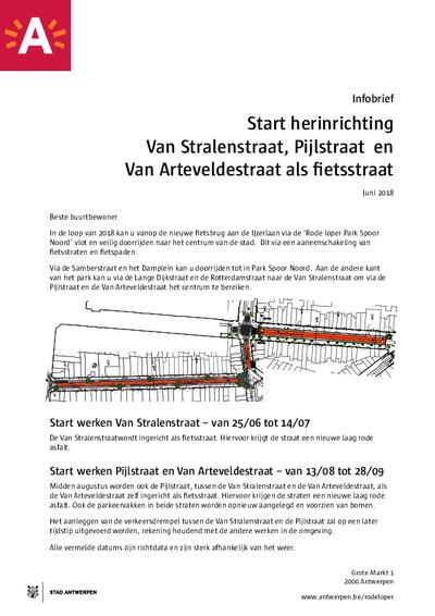 Van Stralenstraat, Pijlstraat en Van Arteveldestraat: infobrief start werken