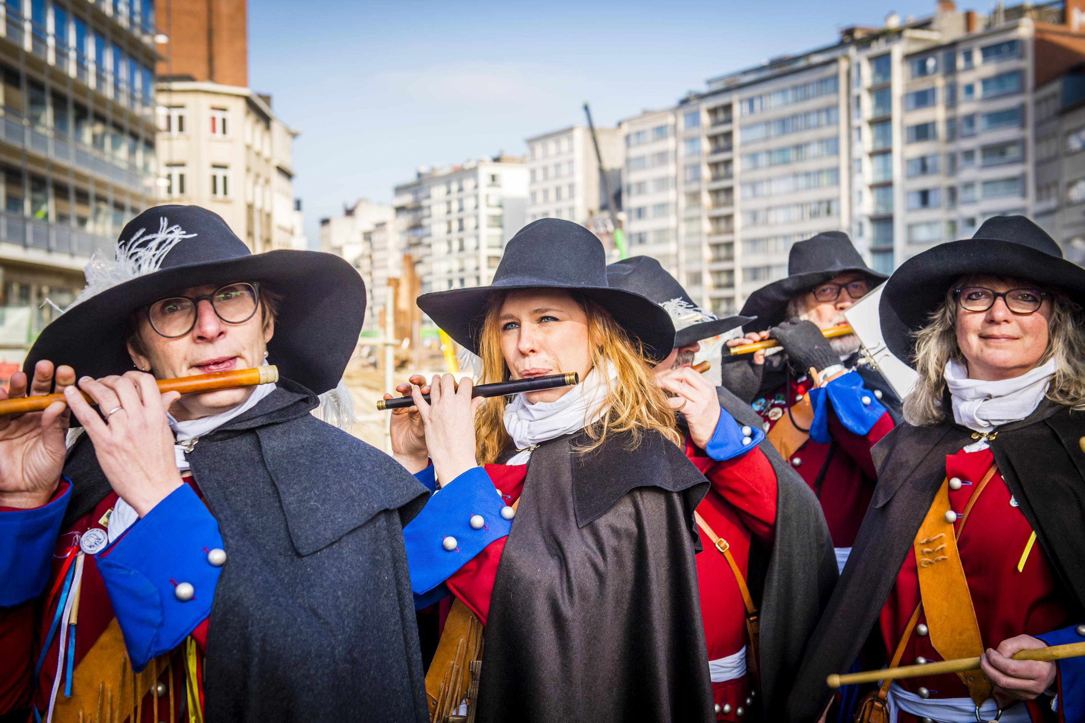 Even reisden de bezoekers terug naar de 16de eeuw met deze figuranten.