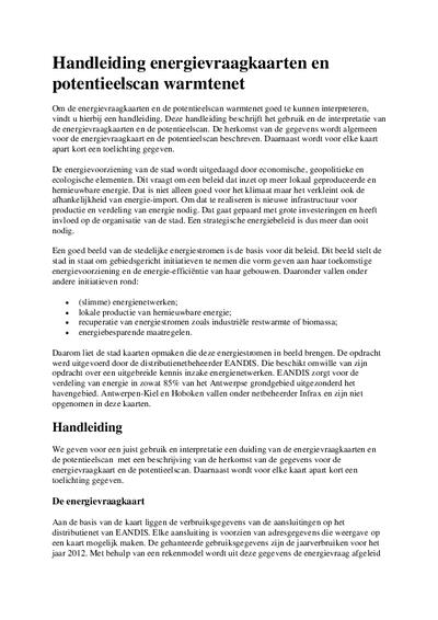 Handleiding energievraagkaarten