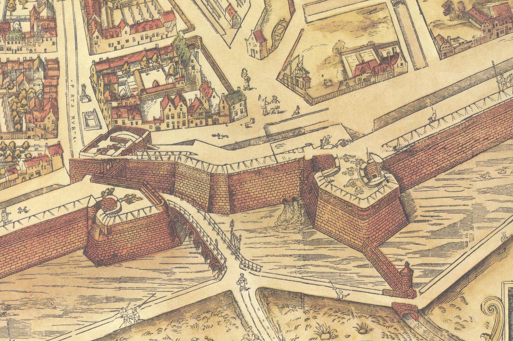 Detail uit de houtsnede van Virgilius Bononiensis  - Antwerpen in 1565.