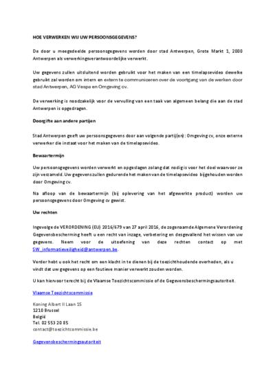 Privacyverklaring Timelapse Den Bell